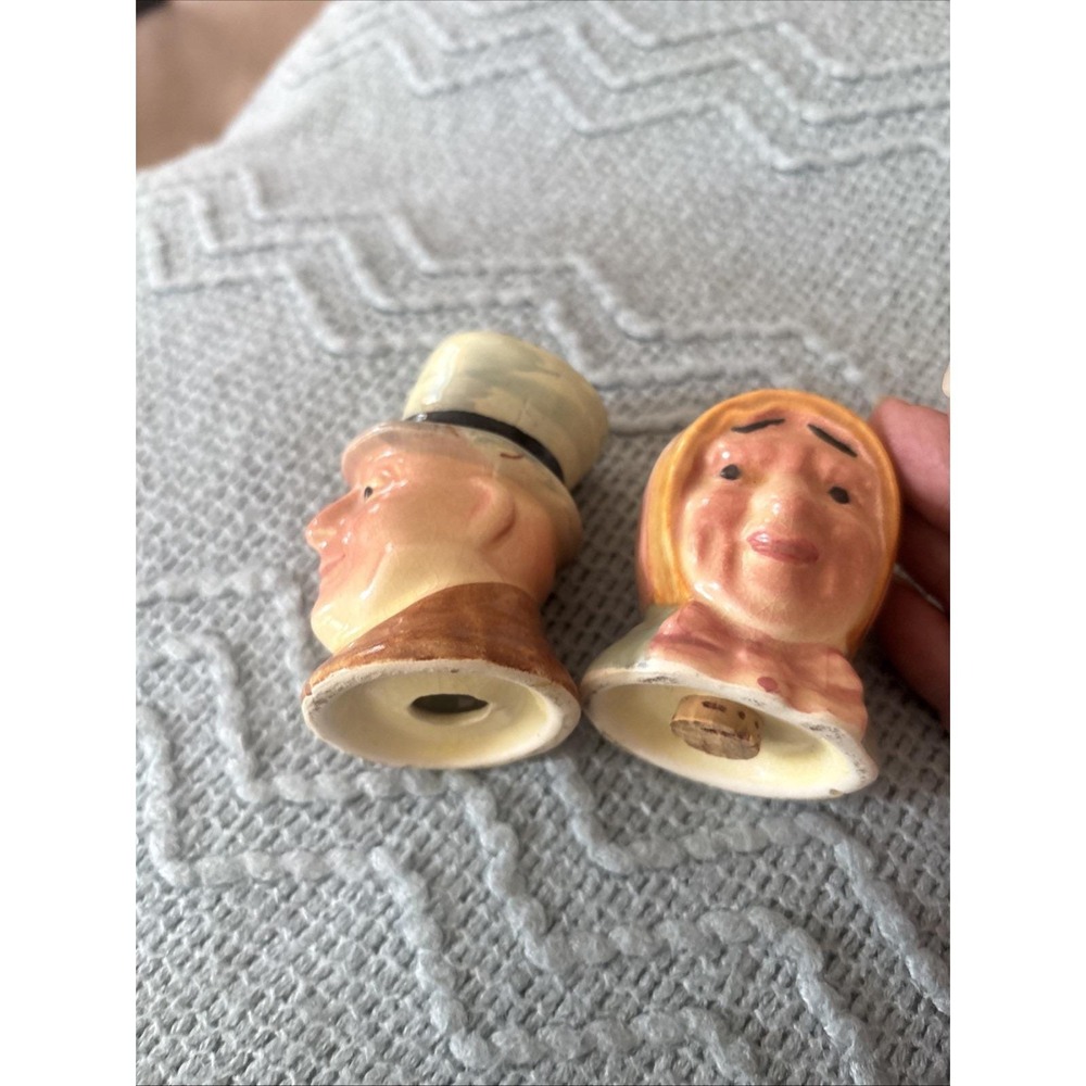 Vintage Beswick England Dickens Mr Micawber & Sairey Gamp Salt Pepper Shakers - Picture 6 of 6